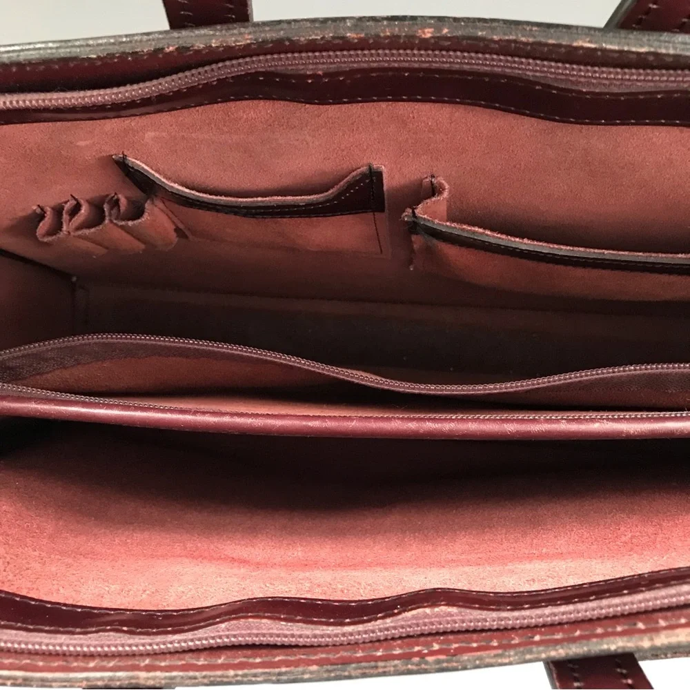 Hartmann Leather Vintage Mahogany Document Executive Briefcase 1940’s Lawyer